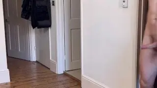 Naked Man Walks with Blowjob and Ass Play