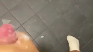 Big cumshot in public toilet shared from OnlyFans