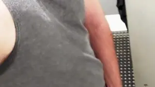 Muscular Jock Masturbates in Gym Shower with Thick Cock